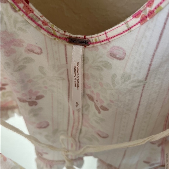 NWT free people Melanie pink and green floral tank top - Picture 6 of 10